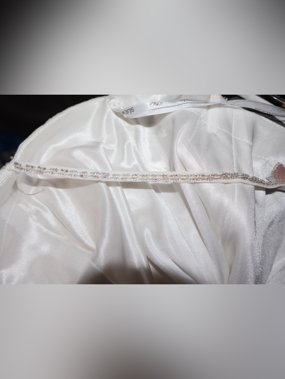 sue wong ivory beaded corset evening gown vintage y2k dress size 2 - Picture 14 of 17